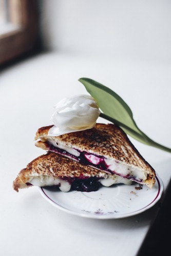 Stunning Goat and Blackberry Jam Grilled cheese